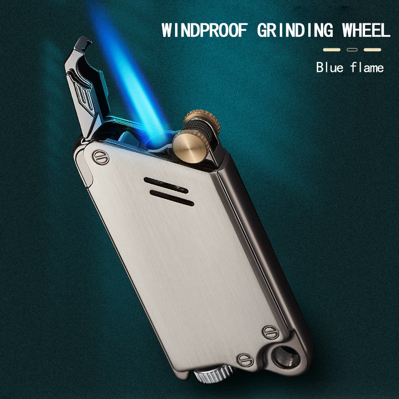Blue Flame Windproof Metallic Lighter