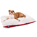 Large Red Sherpa Rectangle Dog Bed
