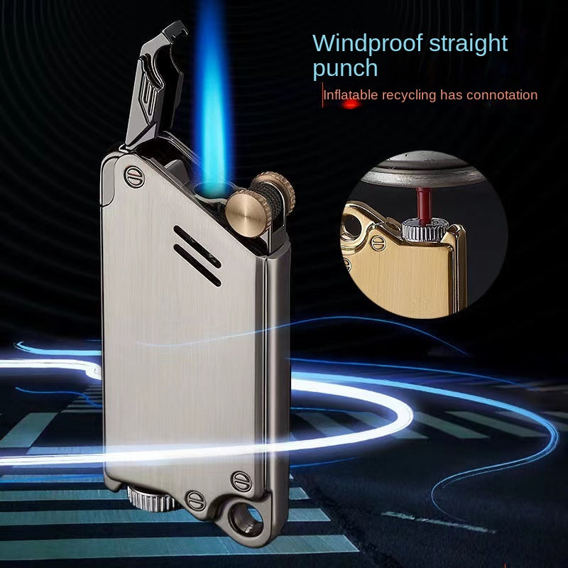 Blue Flame Windproof Metallic Lighter